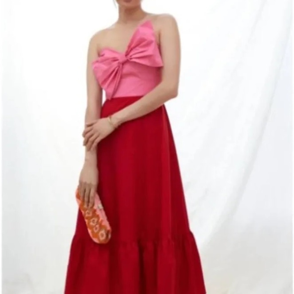 Anthropology Hutch Color Block Bow Tie Dress